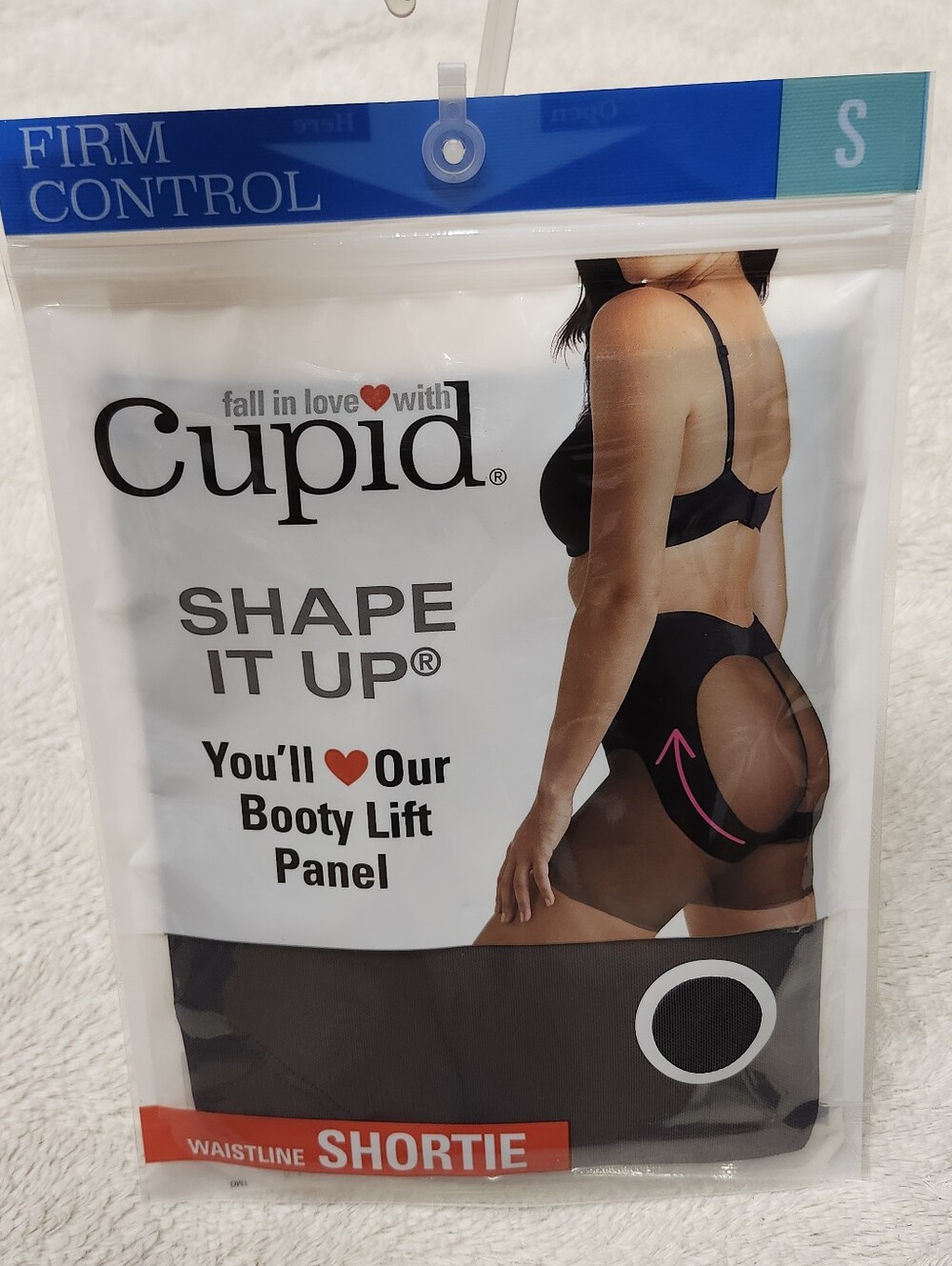 NWT Cupid Firm Control Booty Lifting Boyshort Shapewear Size Small Black